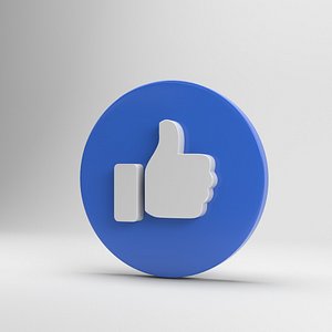 3D facebook icon model