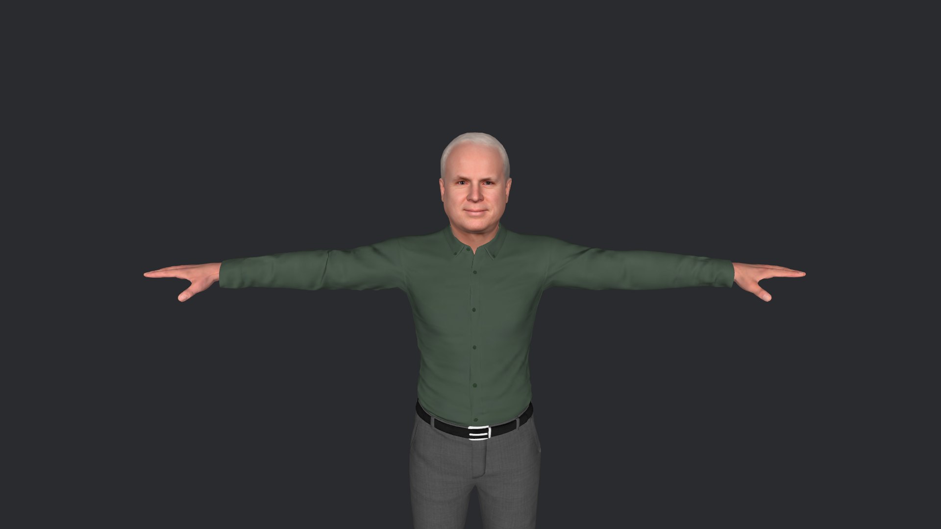 John McCain Hyper Realistic Full Body Fully Rigged Character 3D ...