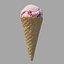 Ice Cream Waffle Cone Strawberry