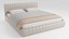 Letto matrimoniale realizzato in stile giapponese Wabi-Sabi