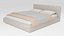 Letto matrimoniale realizzato in stile giapponese Wabi-Sabi
