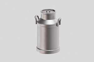 3D Milk Container model