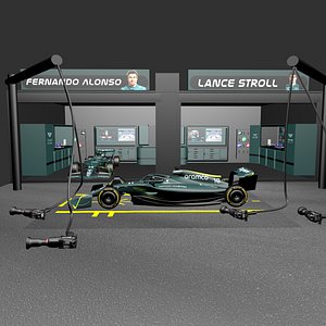 garage Formule 1 aston martin