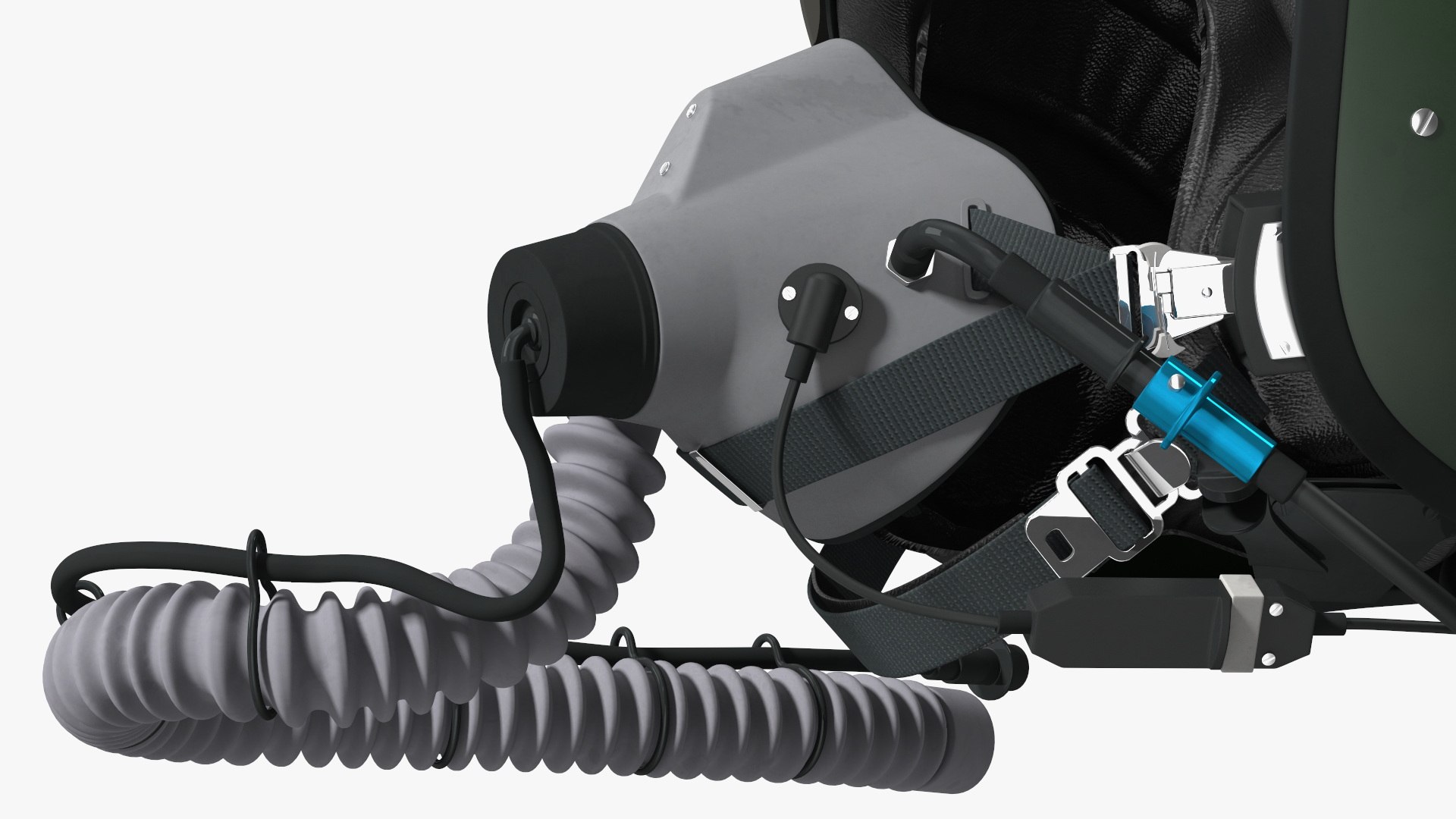 Pilot Helmet With Oxygen Mask 3D Model - TurboSquid 2387460
