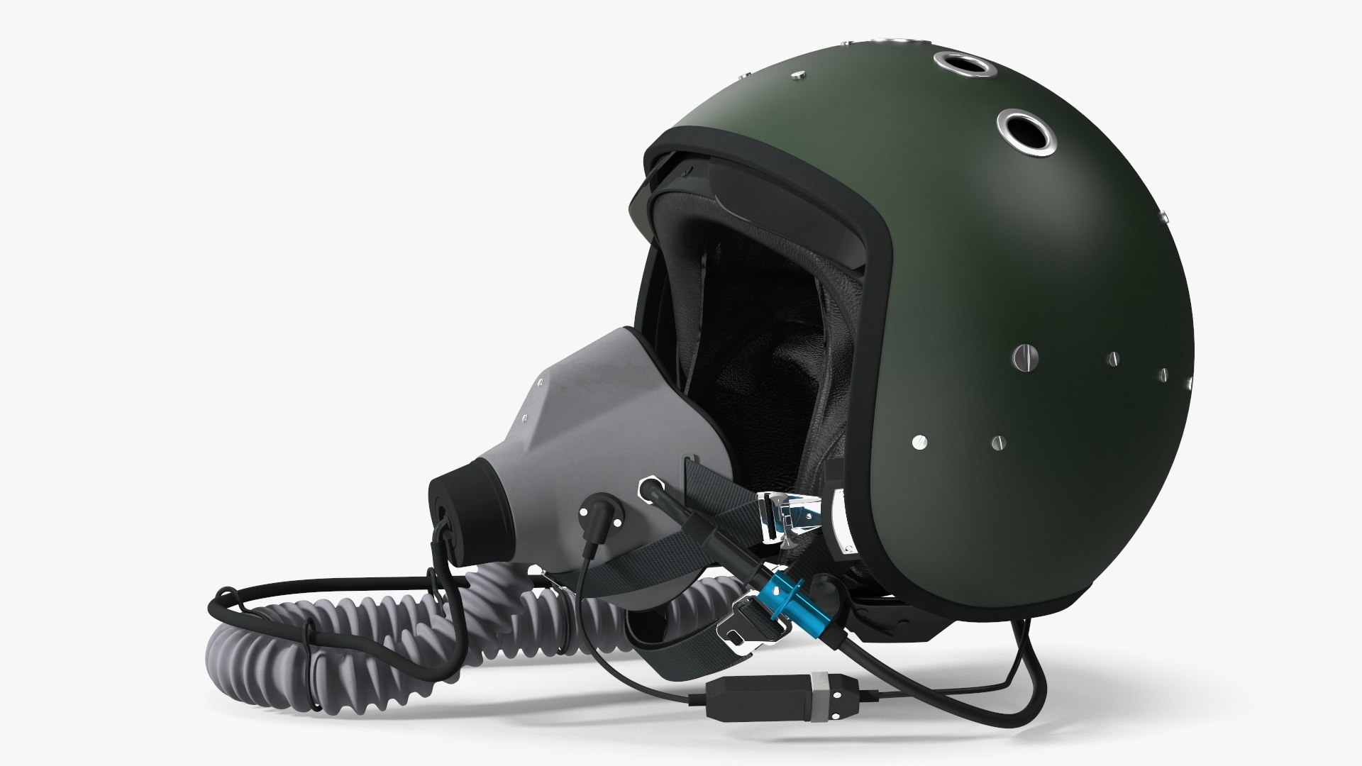 Pilot Helmet With Oxygen Mask 3D Model - TurboSquid 2387460
