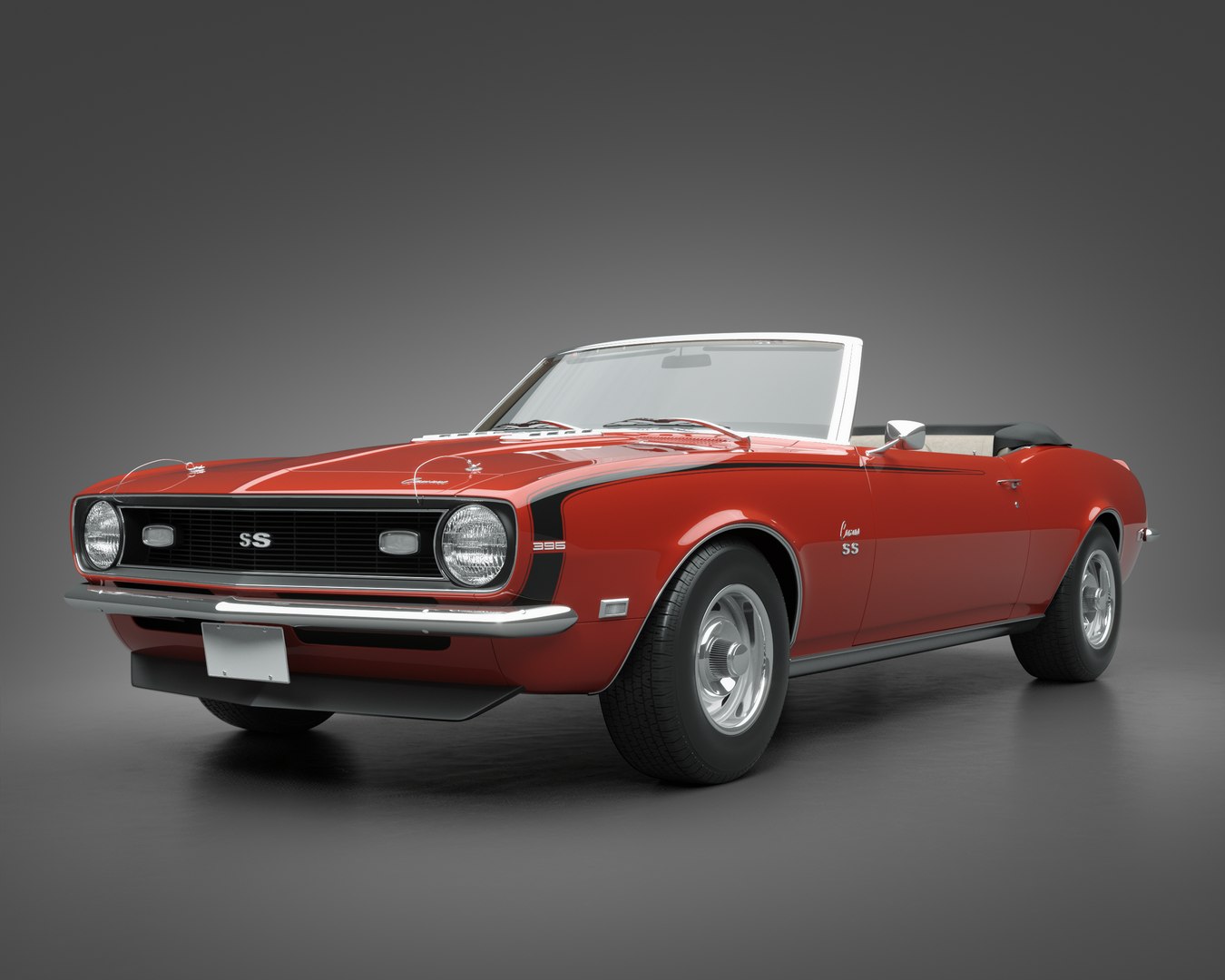 1968シボレーカマロSSコンバーチブル3Dモデル - TurboSquid 1745803