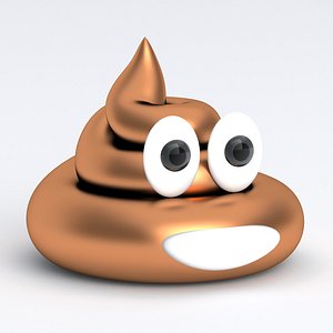 The Smiling Poop copper 3D model