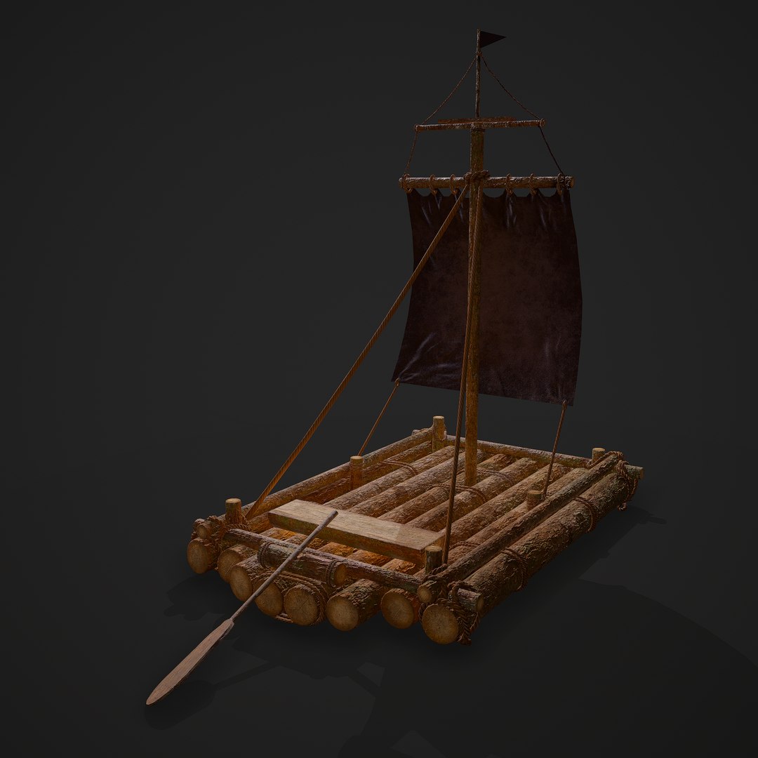 3D medieval raft https://p.turbosquid.com/ts-thumb/Vl/UPjqHC/tO9QmuxP/7/png/1596935275/1920x1080/fit_q87/a8a785122ef2c18bb3bfbe99bf7764ba0a72ba12/7.jpg