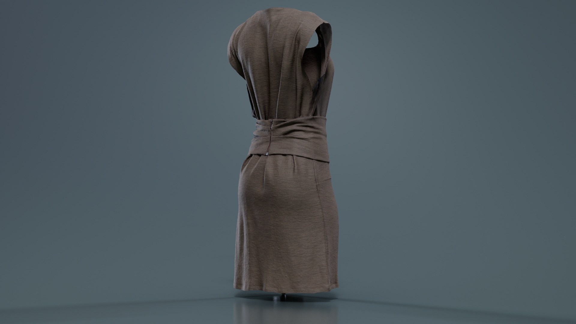 3D Brown Tunic Dress Remastered Model - TurboSquid 2360873