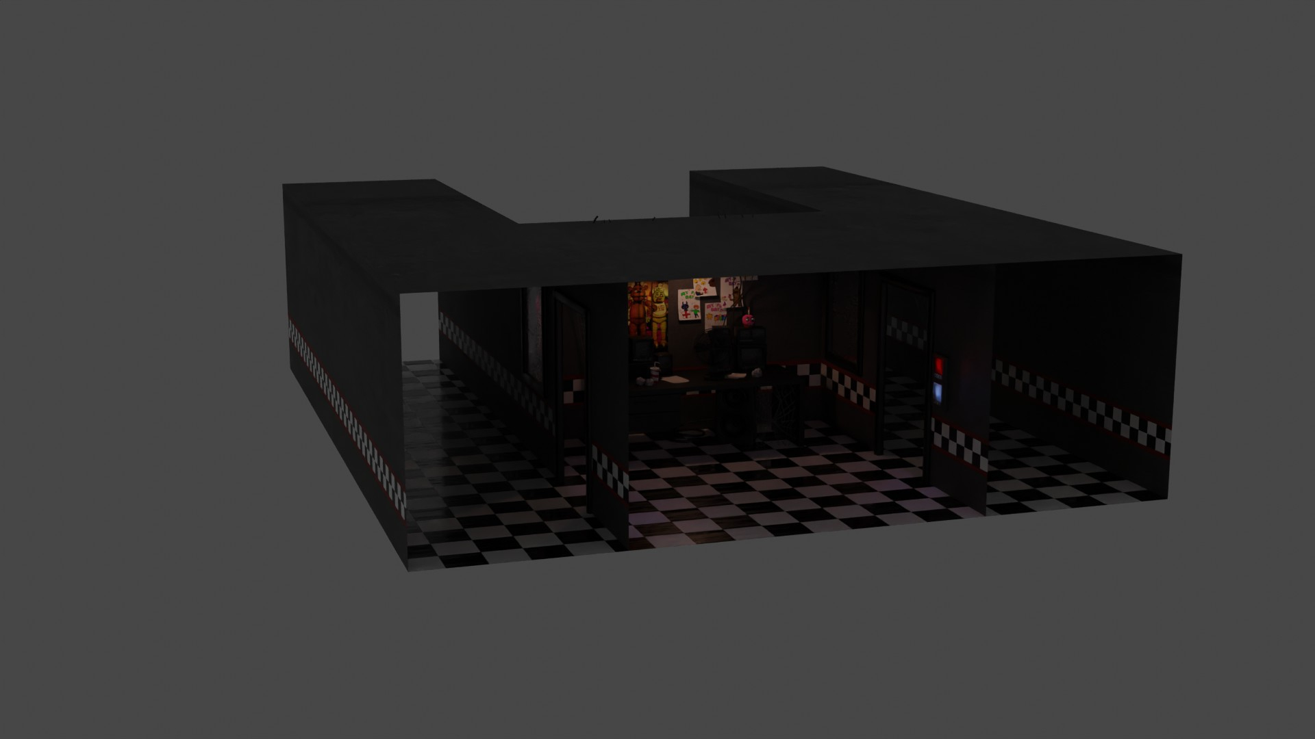 c4d) fnaf 1 office remake w.i.p : r/fivenightsatfreddys