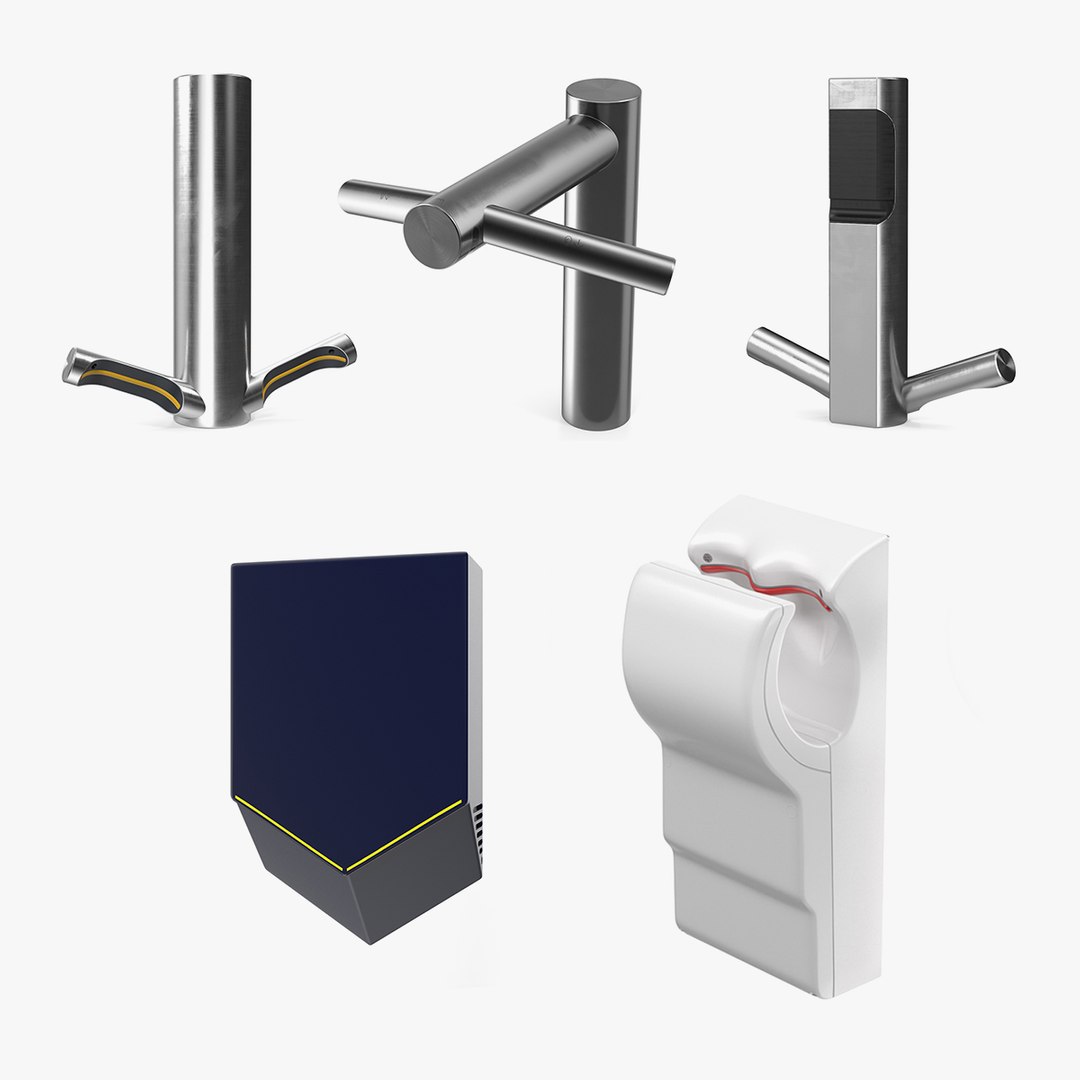 Hand Dryers Collection 3 3D model preview