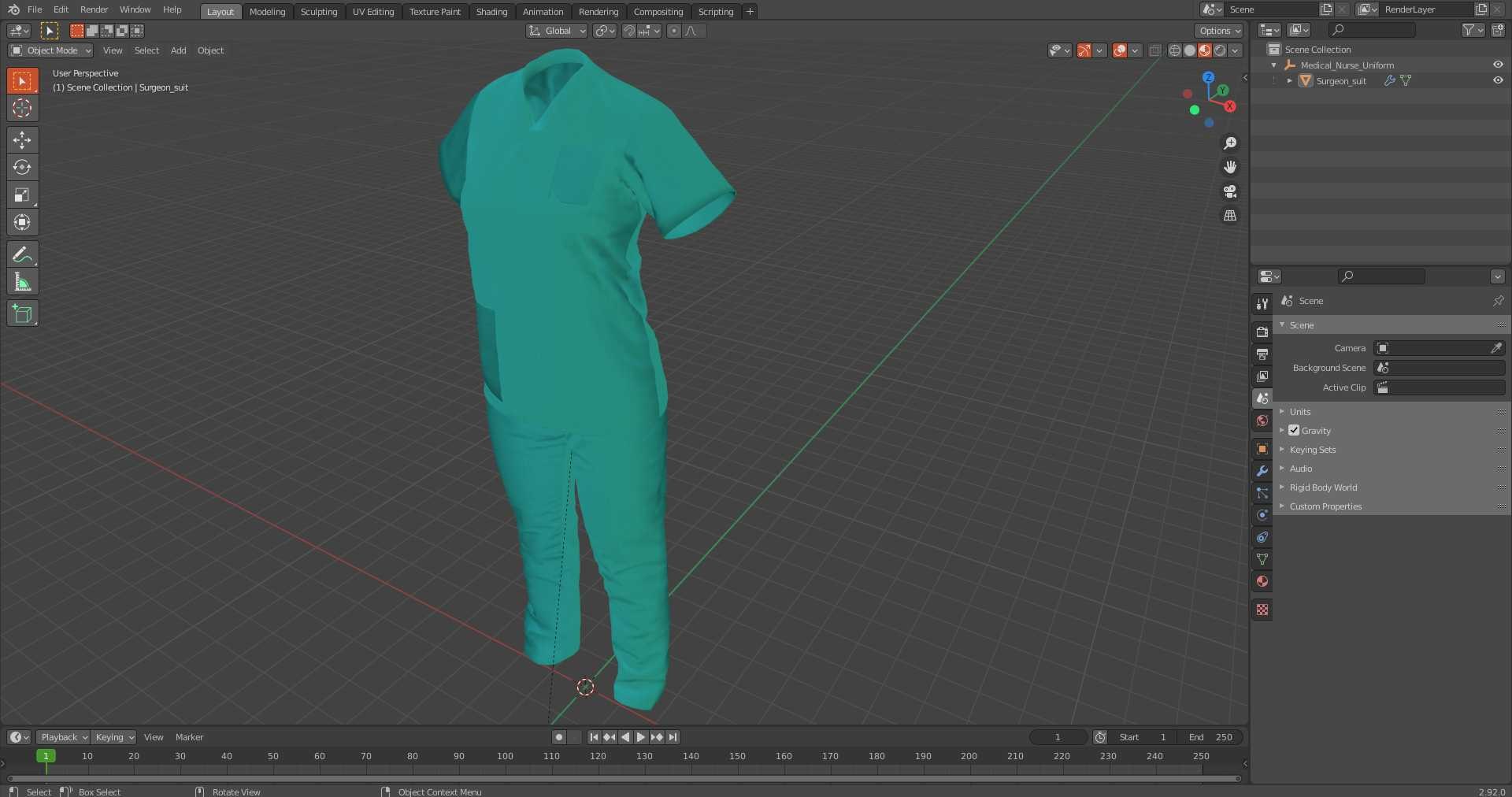 3D Medical Nurse Uniform Model - TurboSquid 2161820