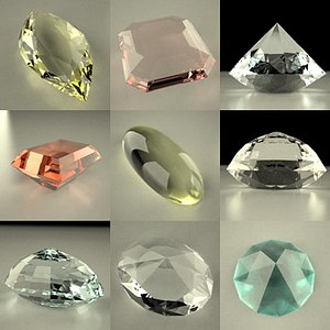 3ds max gem stones cuts