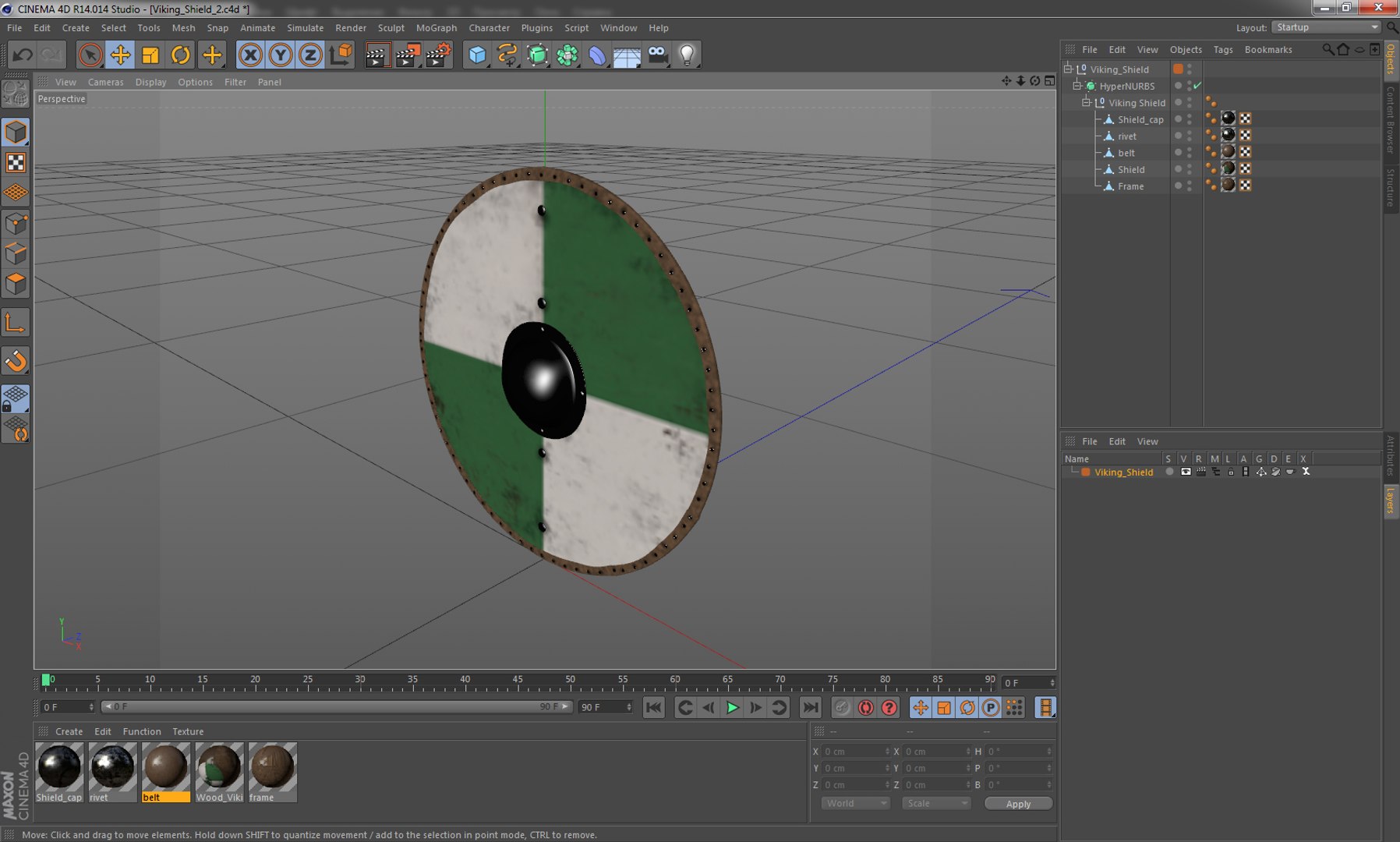Viking Shield 2 3D Model 3D model preview
