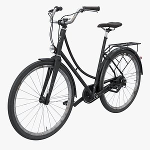 Realistic Aged 3D Model of Dutch City Bicycle PBR Textured