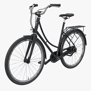 Realistic Aged 3D Model of Dutch City Bicycle PBR Textured