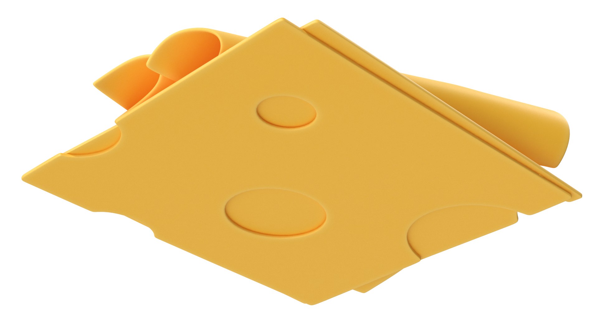 3D Cartoon Slices Of Swiss Cheese - TurboSquid 2080758