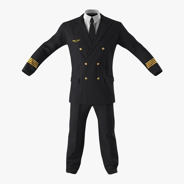 airline pilot suit 3d model