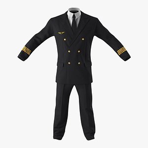 Airline Pilot Suit 3D Model