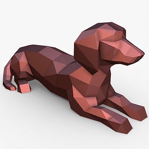 dachshund laying down 3D model