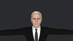 Mike Pence Hyper Realistic Full Body Fully Rigged 3D Character model
