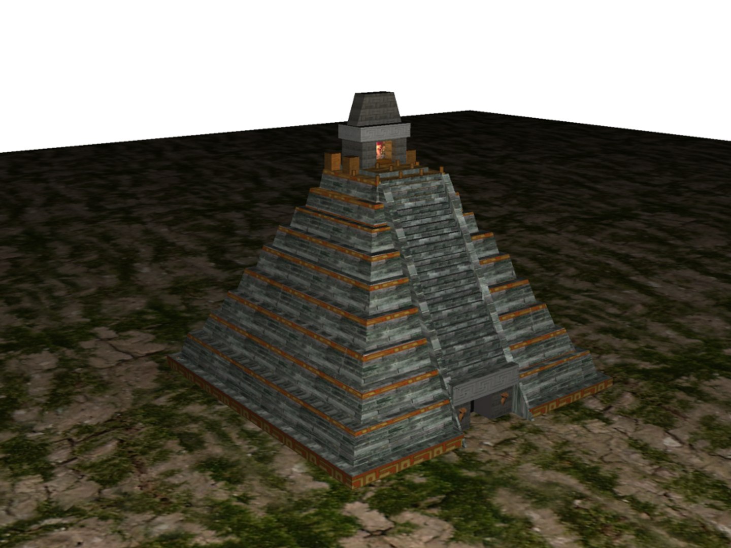 3d Aztec Pyramid Model