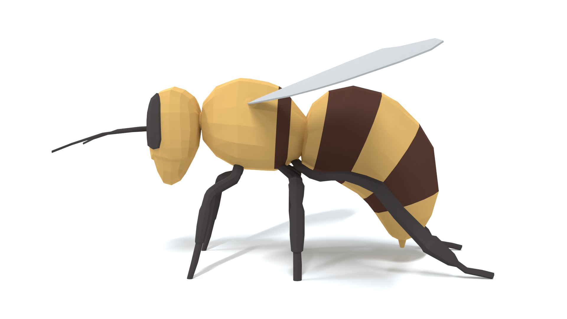 Low Poly Cartoon Honey Bee 3D - TurboSquid 1808918