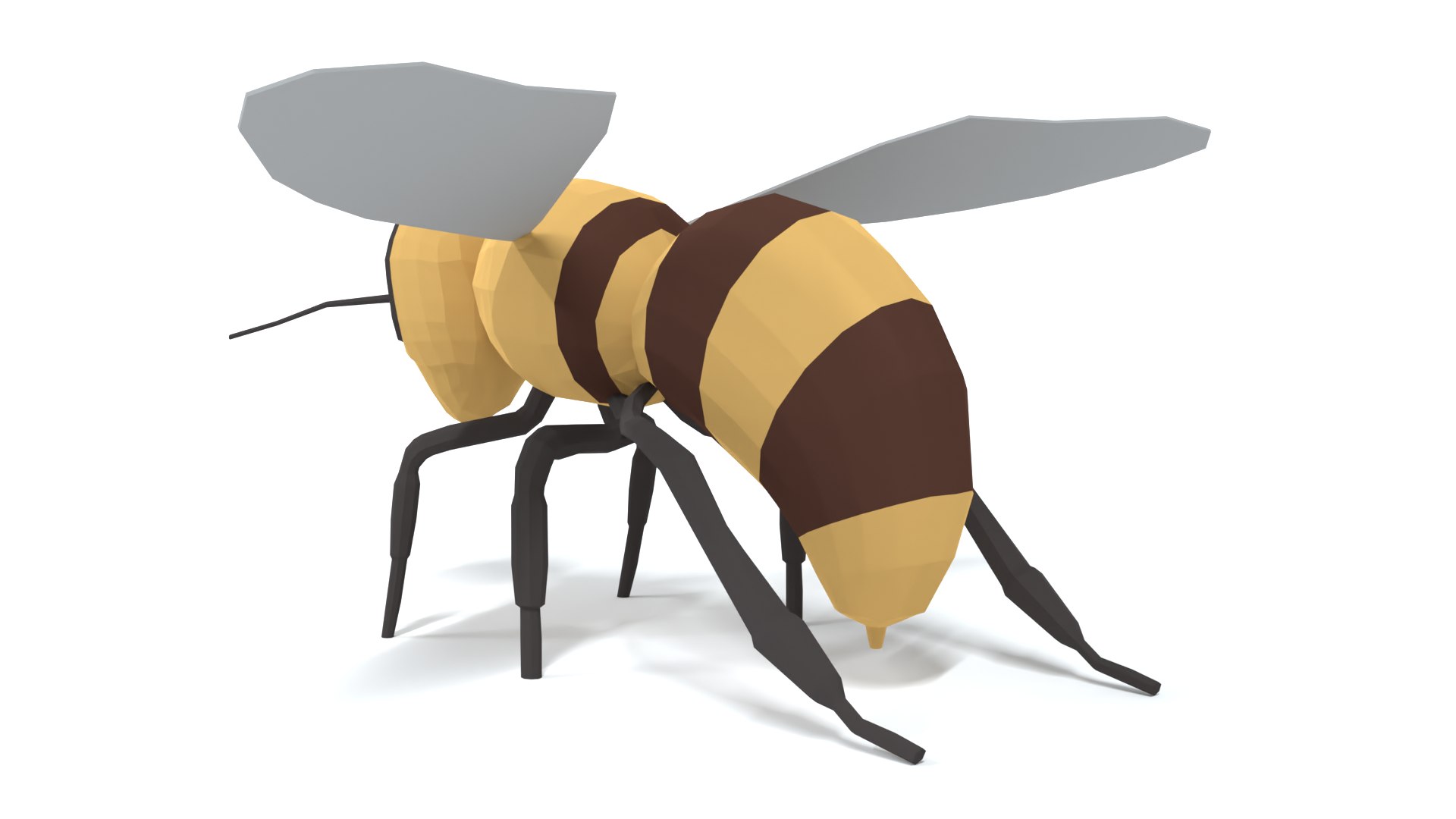 Low Poly Cartoon Honey Bee 3D - TurboSquid 1808918