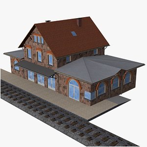 railway station building in german style