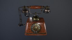 Vintage retro telephone 3D model 3D