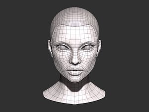 3D model stylized female head