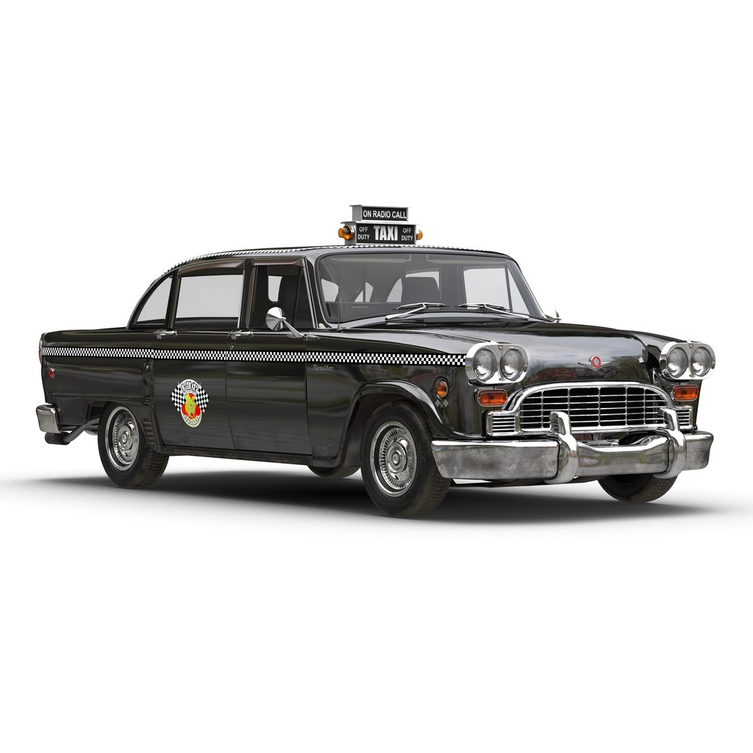 Checker Cab Simple Interior 3D model preview