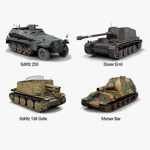 3D WW2 German Collection model