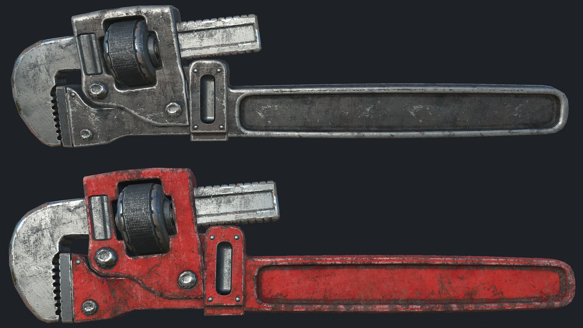 3D old wrench pbr - TurboSquid 1321369