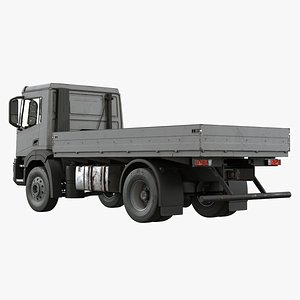 3D Realistic Flatbed Truck Aged and Rusted model