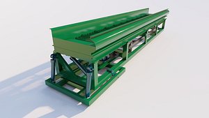 Placer vibrating sluice 3D Model
