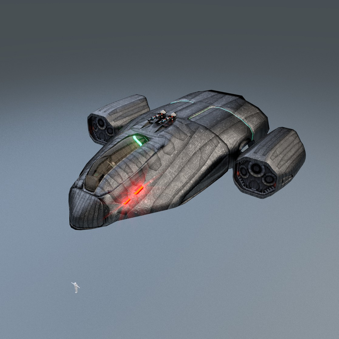 3d Model Light Cargo Vessel