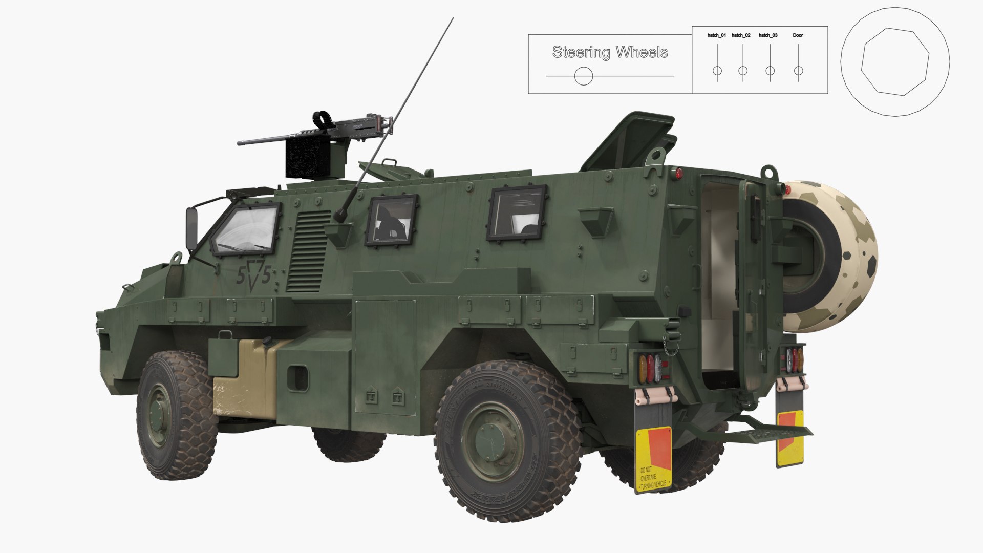 3D Model Bushmaster Armoured Troop Transport Vehicle Rigged ...