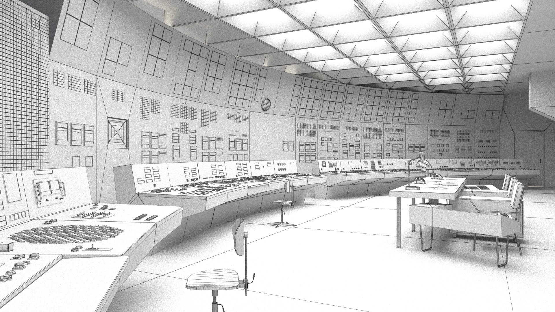 Chernobyl Control Room Unit 4 Model - TurboSquid 2536281