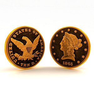 3D Liberty Gold Coin