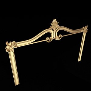 3D Carved Headboard 03 model