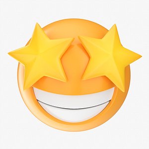 Emoji 079 Laughing with star shaped eyes