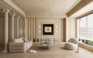 modern living room 3D model