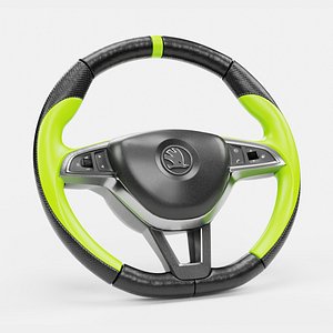 Lamon Green Cover Steering Wheel 3D model