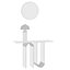 Console Velia with mirror Oreste with lamp Odete