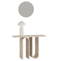 Console Velia with mirror Oreste with lamp Odete