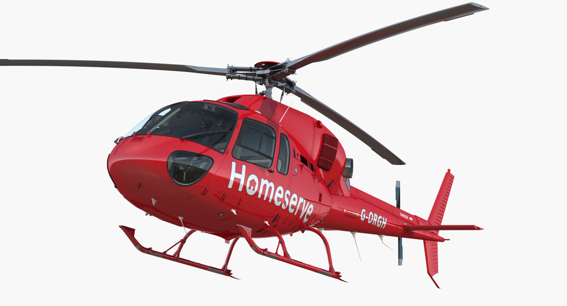 Homeserve Helicopter Eurocopter AS 355N 3D model preview
