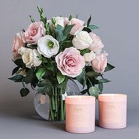 Flowers and candles