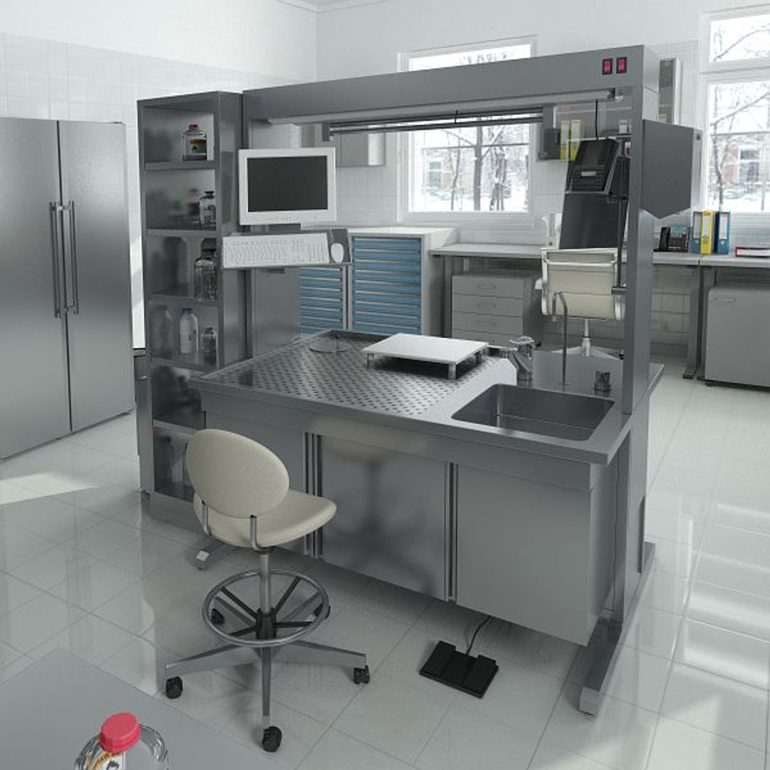 big hd anatomy laboratory equipment 3d model