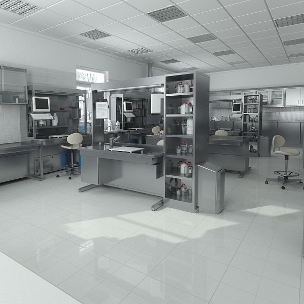 big hd anatomy laboratory equipment 3d model